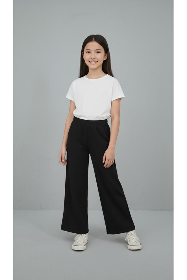 Girls' Wide-Leg Loose-Fit Pants - School Performance and Daily Use April 23 October 29