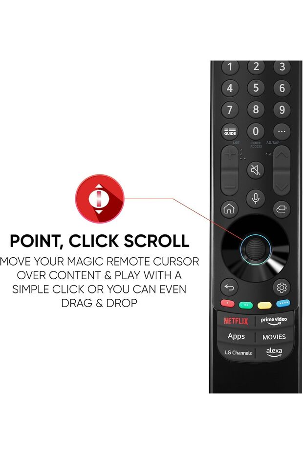 Magic Remote with Pointer and Voice Function Replacement for UHD, OLED, QNED & NanoCell 4K and - 7
