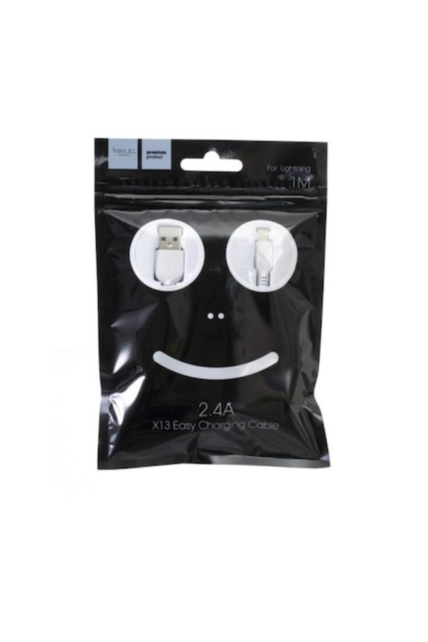 Apple-Compatible USB to Lightning Data Charging Cable, 1 Meter, 2.4A, White