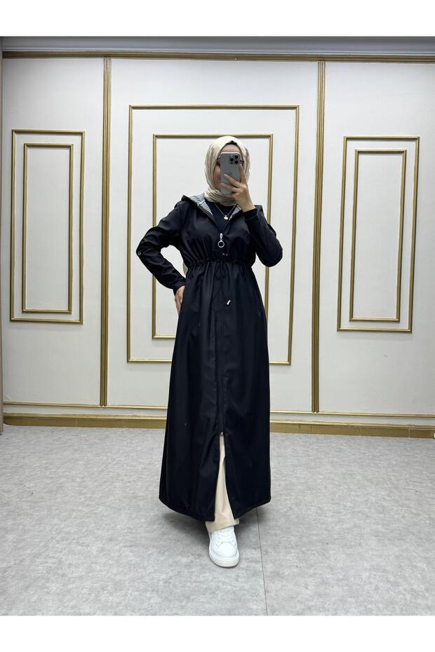 معطف طويل منقوش من ميس - 6