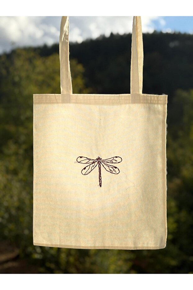Yusufcuk Hand Embroidered Raw Linen Bag