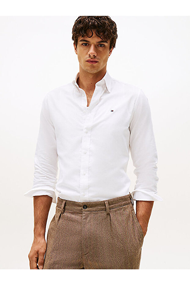 erkek oxford solid gömlek - 1