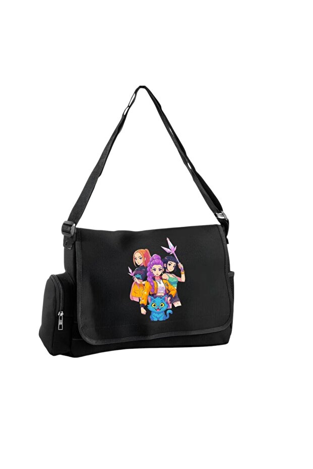 Black Demon Hunters Girls Series Printed Unisex Messenger Bag