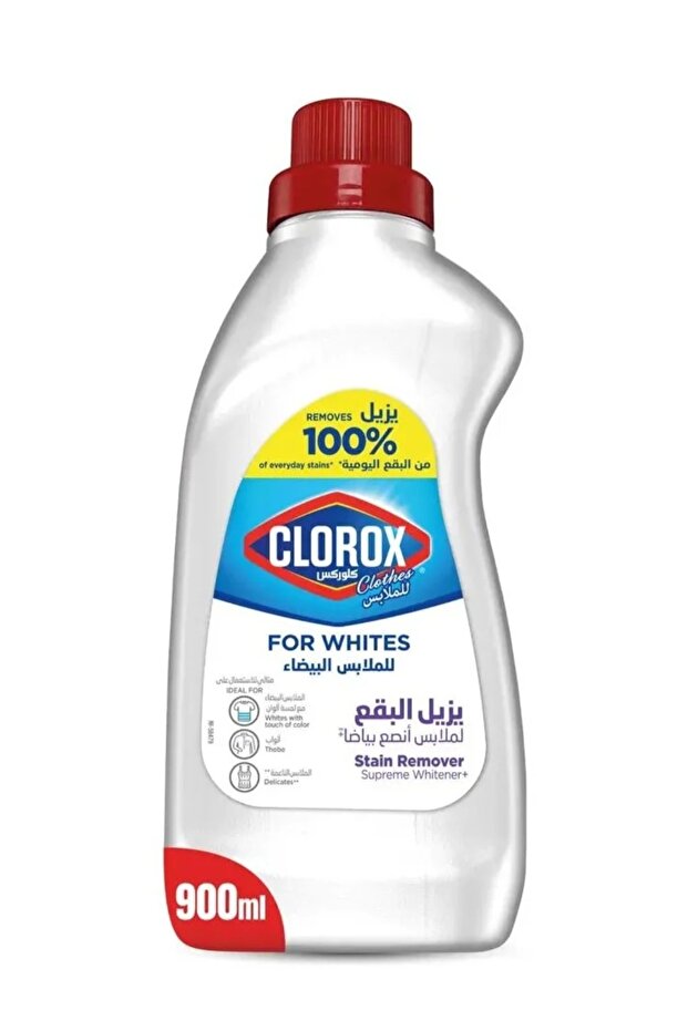 كلوركس مزيل البقع للملابس البيضاء 900 مل