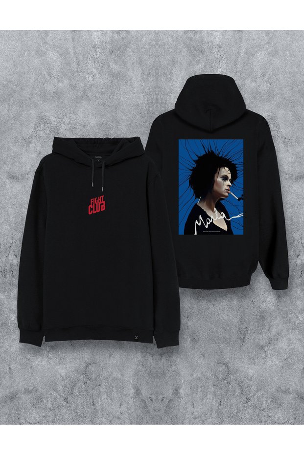 Fight Club Marla Printed Black Hooded Hoodie Sweatshirt Hoodie