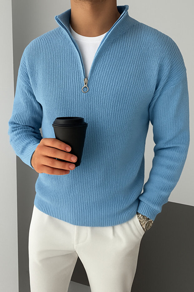 Knitwear with Half Zip