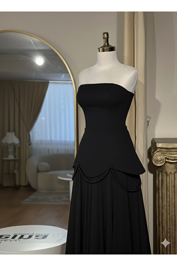 İsteme-Söz-Nişan-Nikah Elbisesi-İnci Detaylı - 1