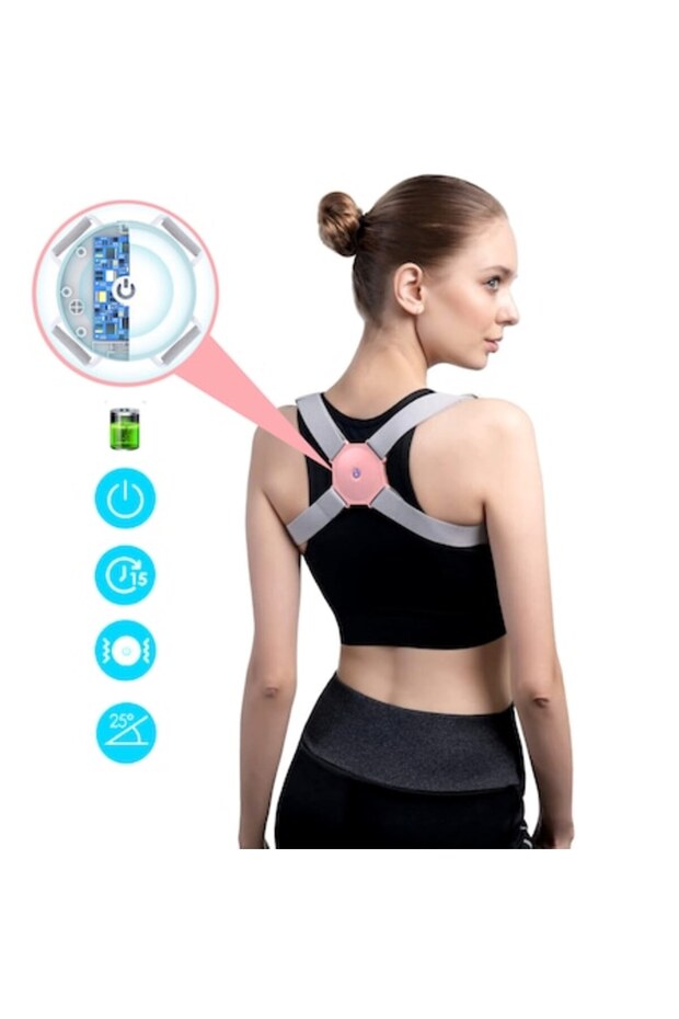Smart posture corrector with vibration sensor for straight back alignment - 1