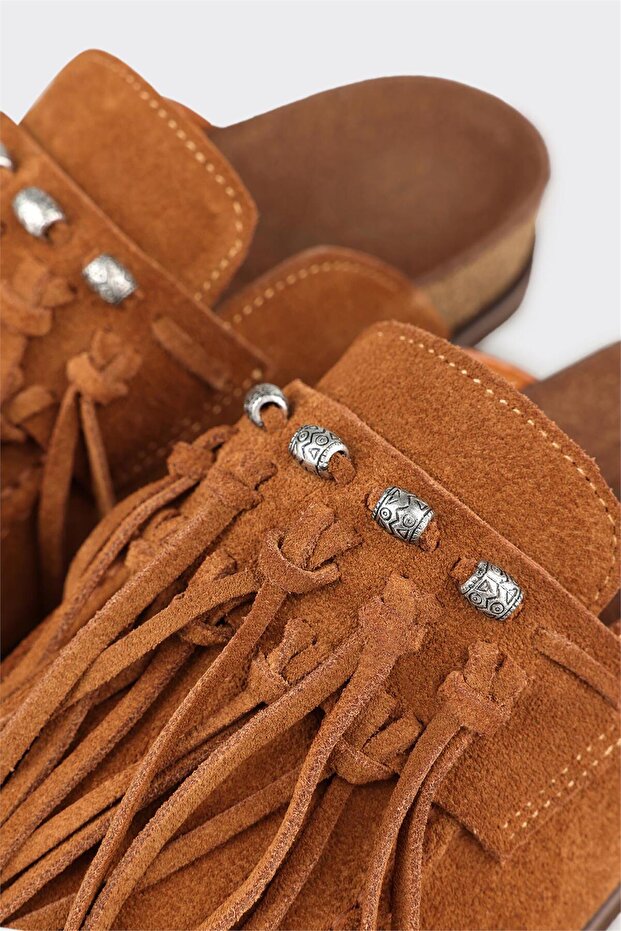 Taba Deri Kadın Terlik - 5