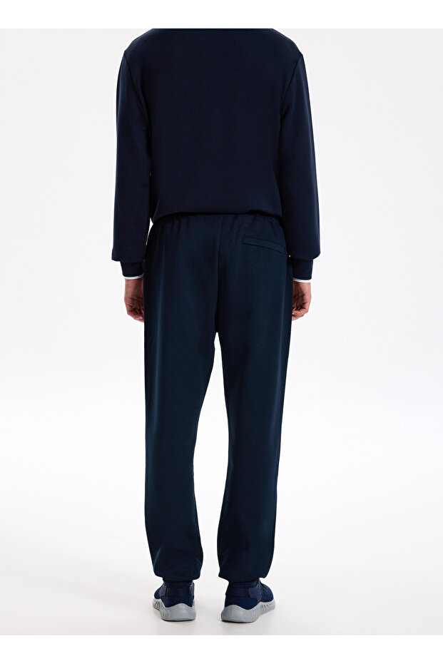 Lastikli Bel Standart Lacivert Erkek Eşofman Altı J4WM-EA7226 - 6