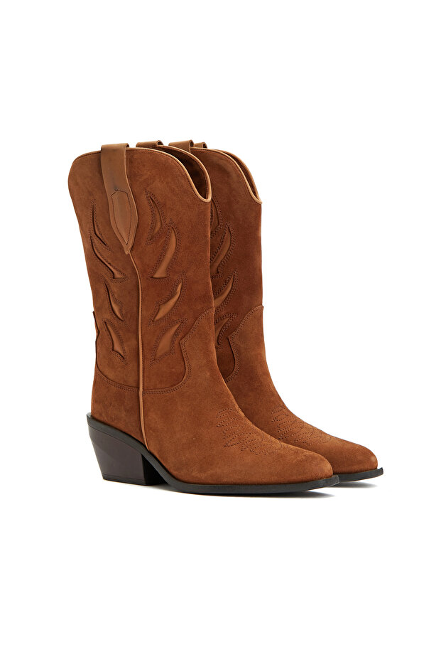 Taba Kadın Kovboy Çizme - 1