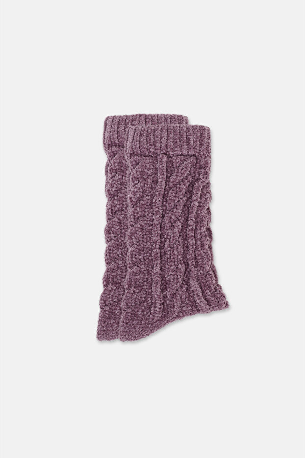 Cable Chenille Soket Çorap - 2