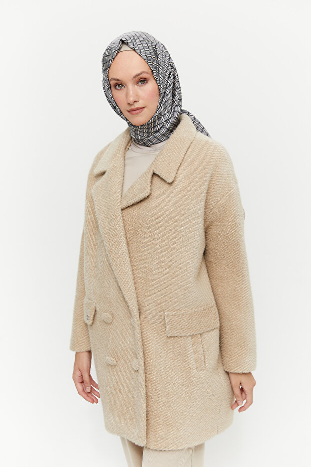 Kısa Oversize Kaban - 3