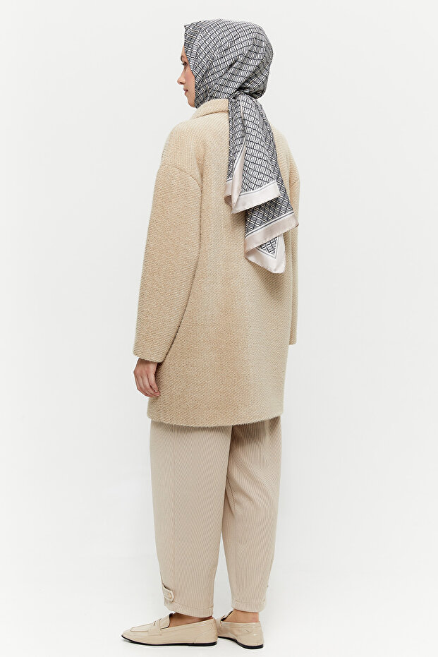 Kısa Oversize Kaban - 6