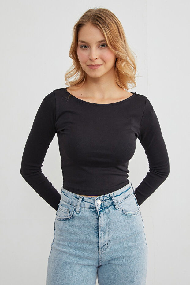 Basic Kayık Yaka Modal Body - 6