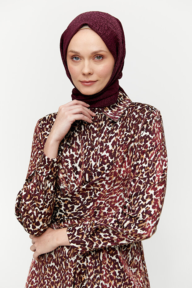 Jakarlı Leopar Elbise - 3