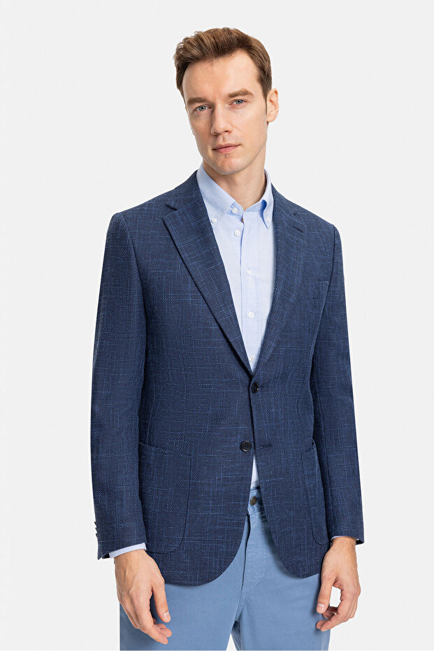 LACİVERT DÜĞMELİ CEKET - 7