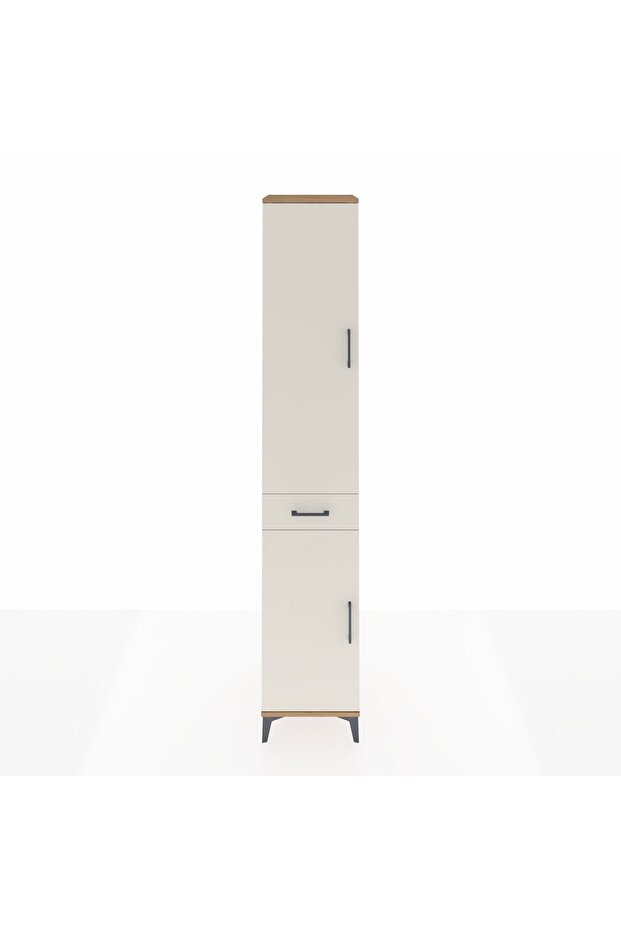 Hyperion Dolap 4 Raflı Tek Çekmeceli Tek Askılı 44x44x243 Çam-Aytaşı - 1