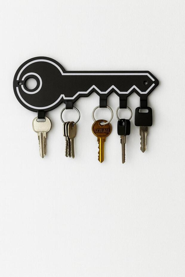 Anahtar Duvar Askılık Home Metal Anahtarlık Askısı | Duvar Tipi Anahtar Organizer Kapı Giriş - 1