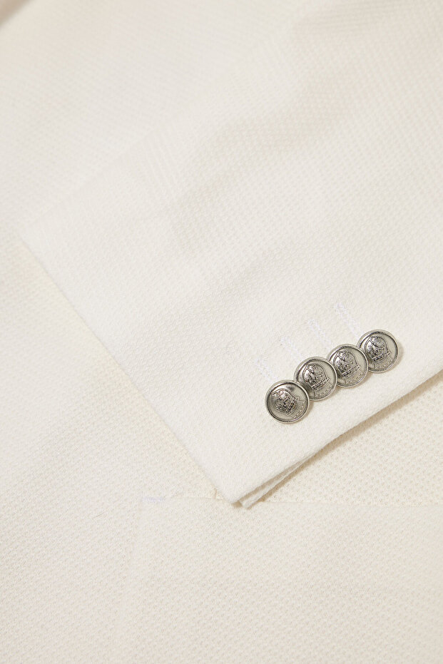 BEYAZ DÜĞMELİ CEKET - 5