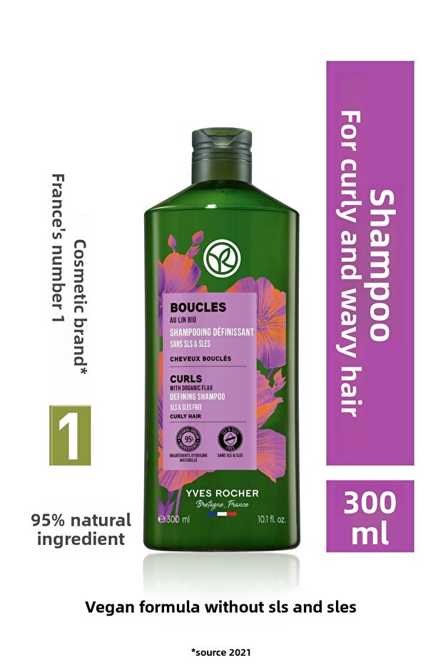 Moisturizing Shampoo 300ml That Enhances Curly Hair and Controls Frizz