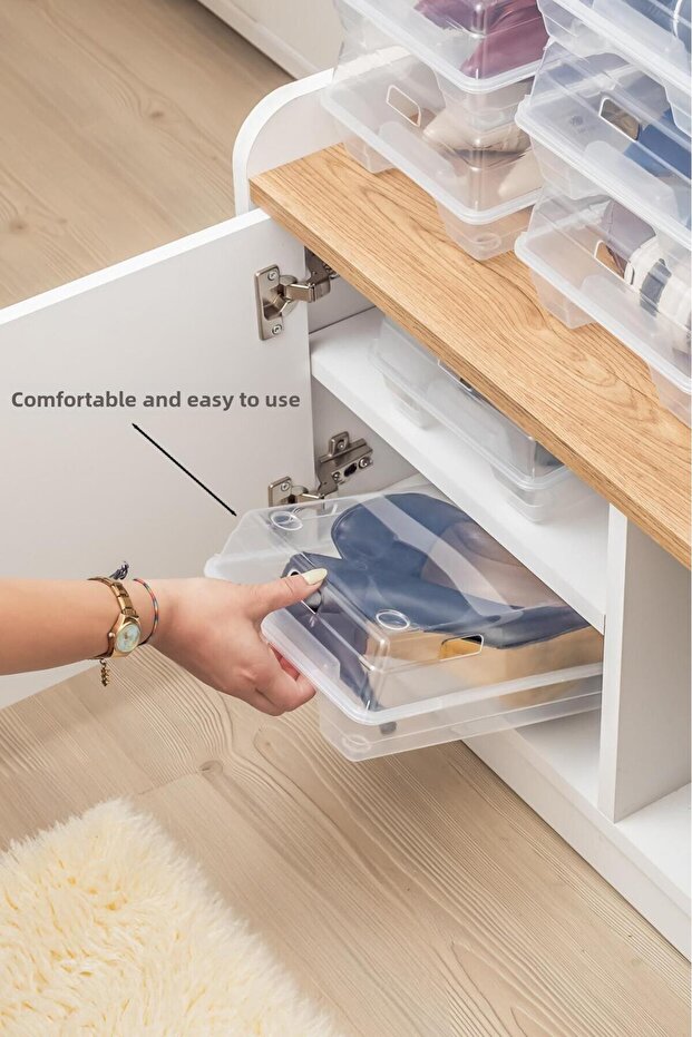 10-Piece Transparent Shoe Storage/Organization Box - 7