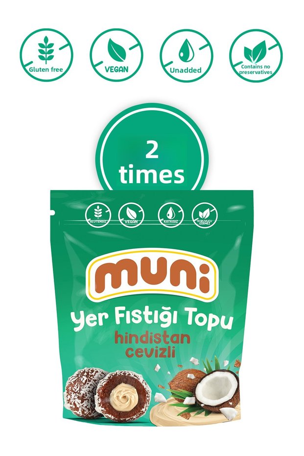 Gluten-Free, Additive-Free Coconut Peanut Ball 2-Pack