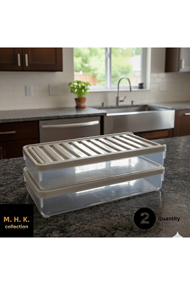 Rectangular Storage Box with Plastic Lid - 3