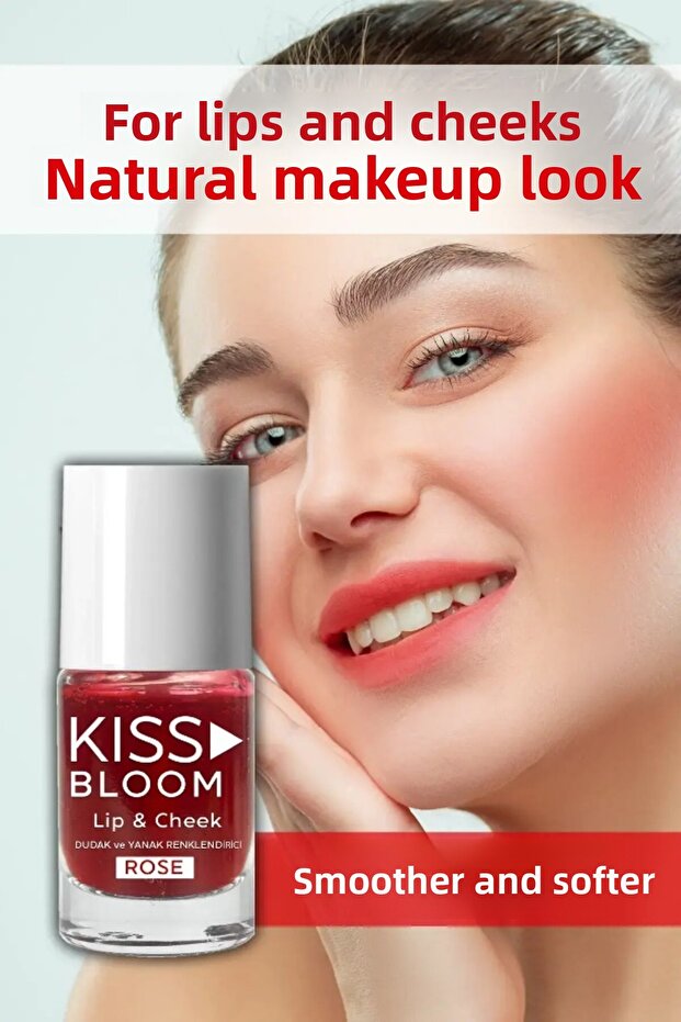 Kiss & Bloom Natural Look Lip and Cheek Color Lip & Cheek Rose 11 ml