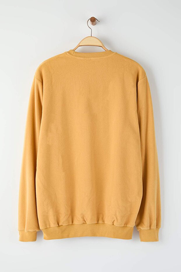 Hardal Regular/Normal Kesim Polar Bisiklet Yaka Sweatshirt/Pijama Üstü TMNAW26SW00033 - 8