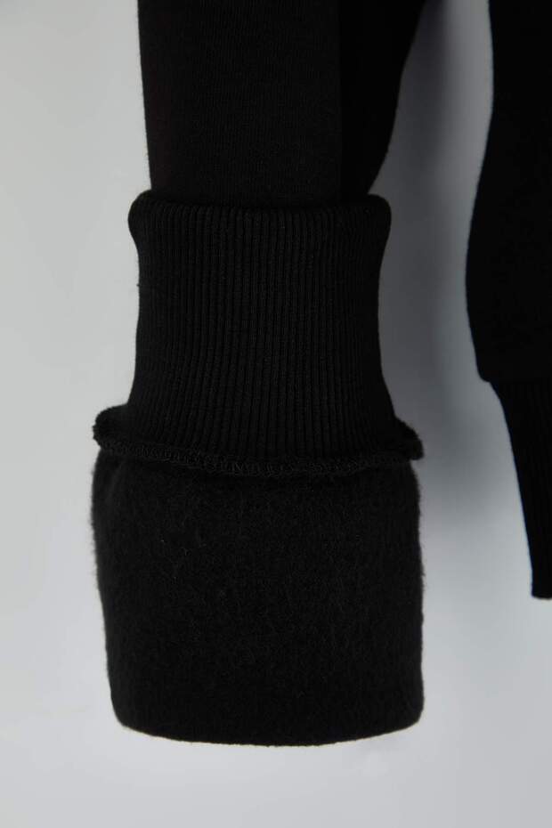 Teen Siyah Baskılı Regular/Normal Kalıp Örme Sweatshirt TWOAW26SW00189 - 7