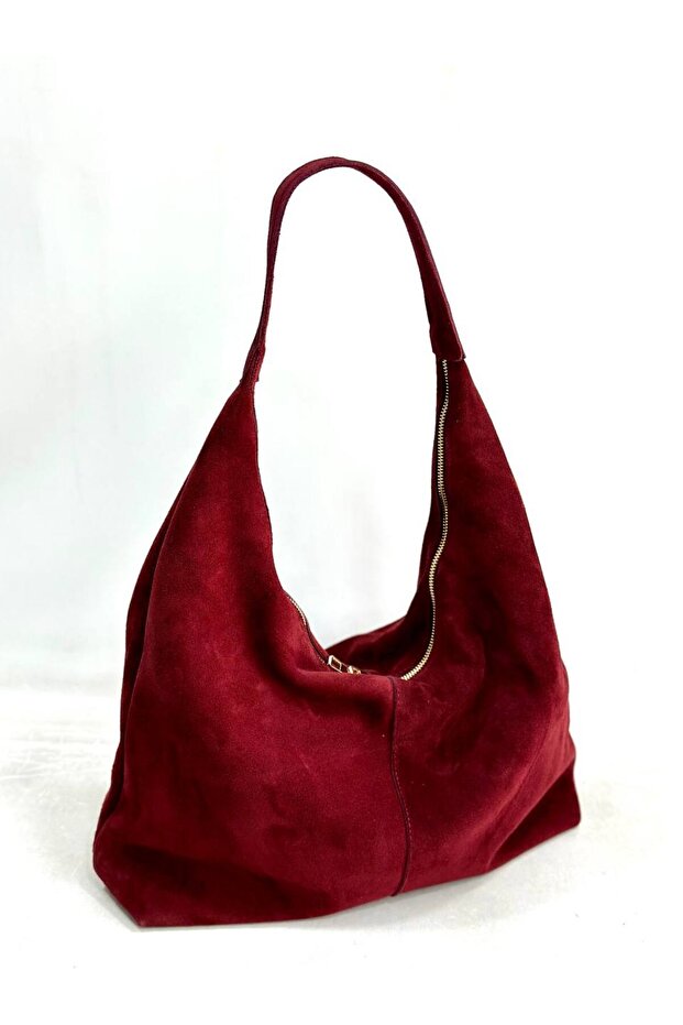 Women's Genuine Leather Suede Shoulder Bag