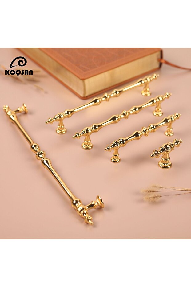 Crescent Gold 128 mm Handle Luxury Country Kitchen Furniture Cabinet Drawer Handle