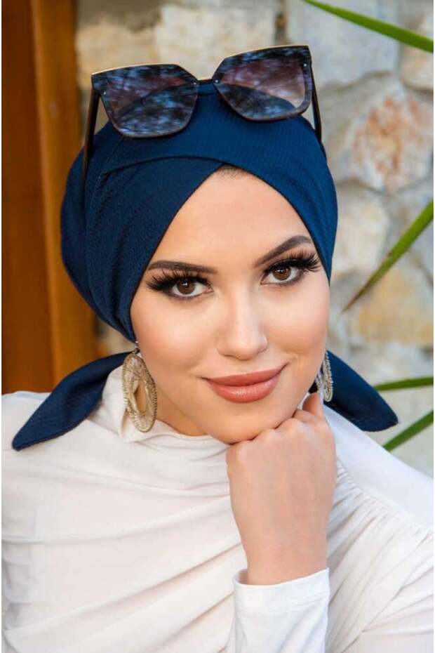 Lacivert Çapraz Bone - 2