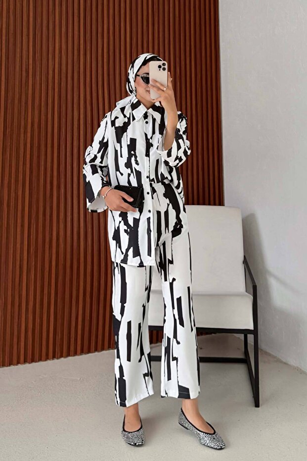 Patterned Set with Scarf 32-3597 - 3