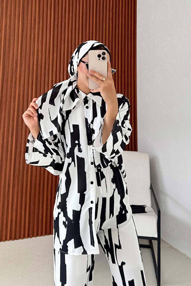 Patterned Set with Scarf 32-3597 - 7