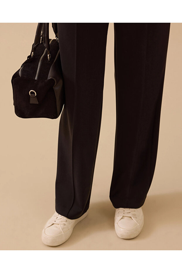 Elastik Bel Bol Paça Pantolon - 5