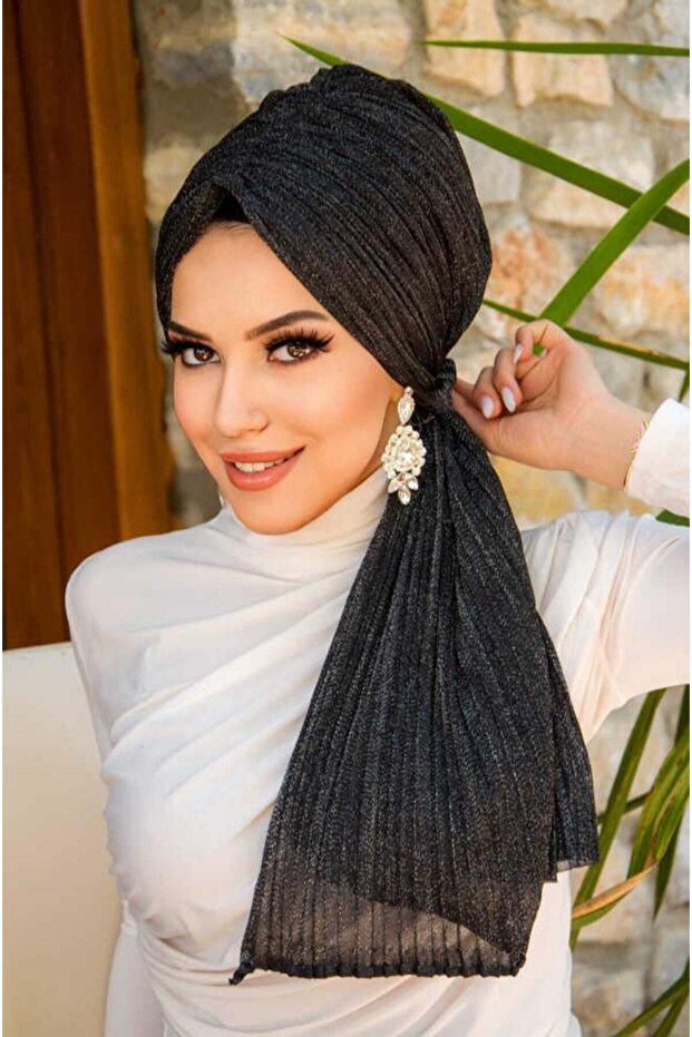 Siyah Gümüş Piliseli Dolama Bone - 1