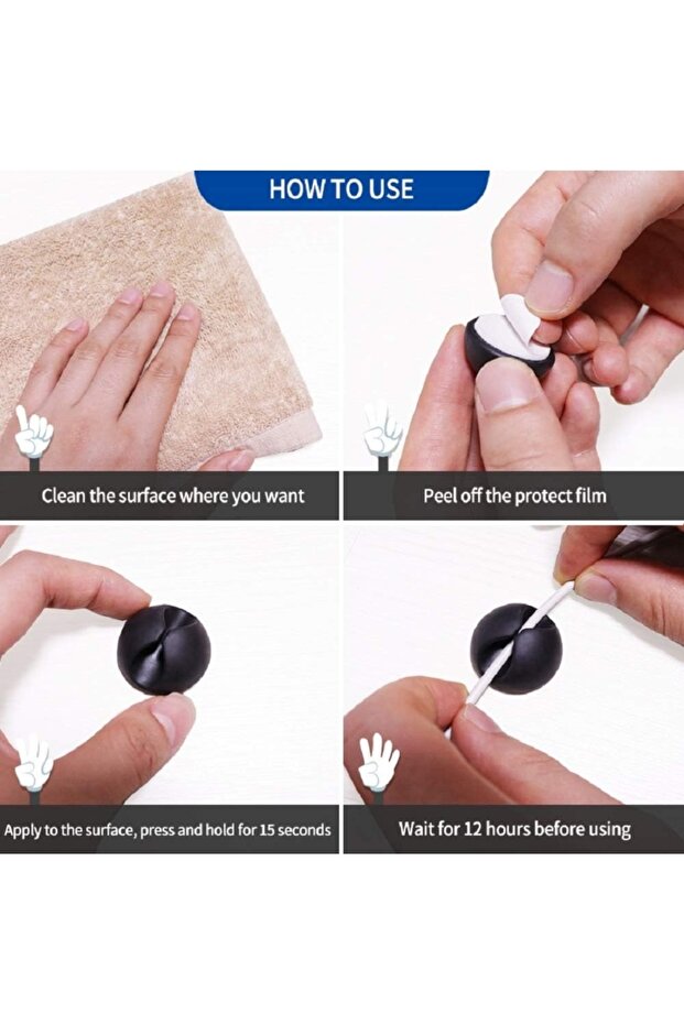 مجموعة منظم الكابلات - 20 قطعة - 7