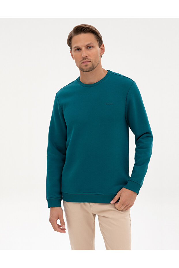 Emerald 3 Thread Regular Fit Crew Neck Basic Sweatshirt 50315021-Vr055
