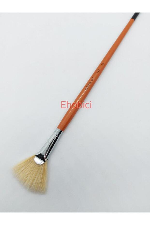 113 Natural Long Handle Fan Brush No:11