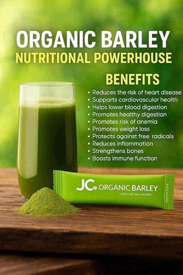 JC Organic Barley 10 sticks x 3.2gms in 1 box