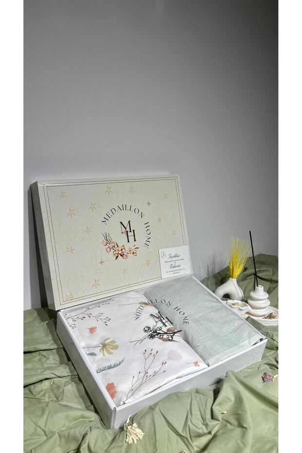 Eflora Tek Kişilik Lastikli Çarşaflı Nevresim Takımı - 3