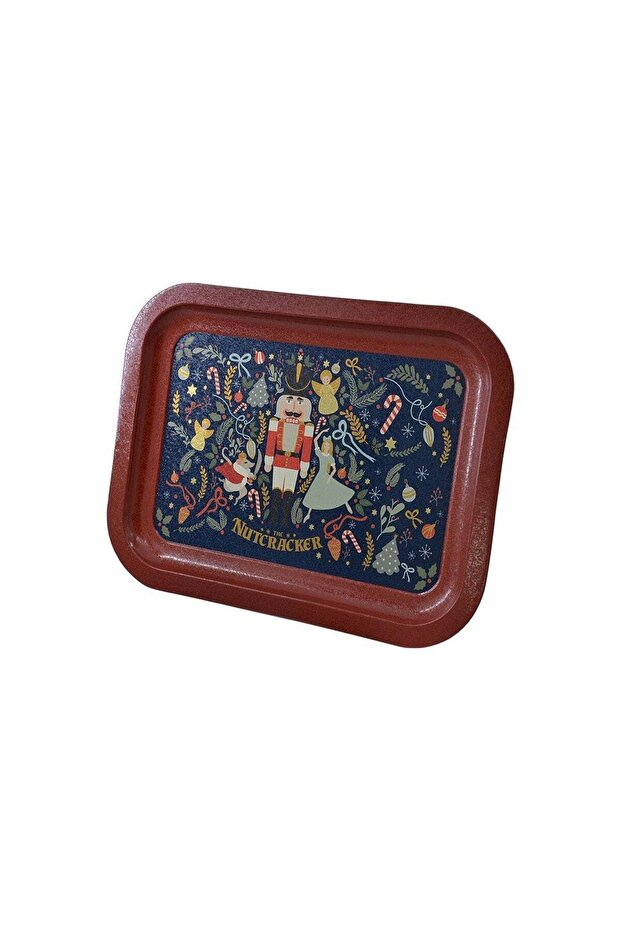 Fındıkkıran Nutcracker Desenli Metal Klasik Tepsi, 23,3 x 30,7 cm - 7