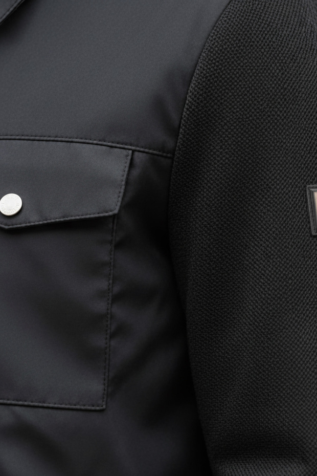 Erkek Kol Örme Cep Detaylı Ceket - 3