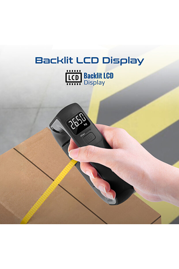 Travel Scale with LCD Display and Backlight, Maximum Capacity 50 kg, Lightweight Handheld Design - 5