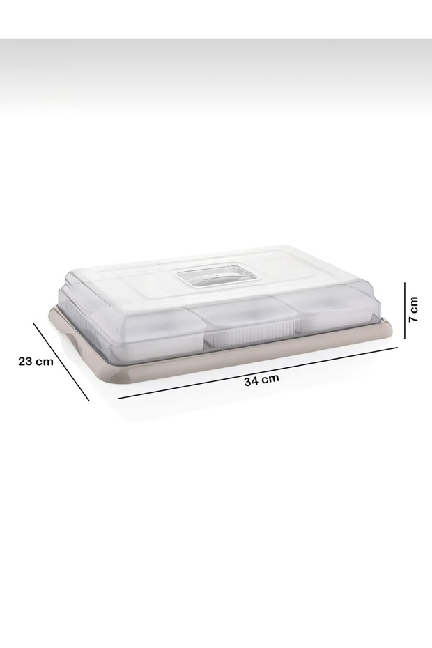 6-Piece Breakfast Set Breakfast Storage Container - Breakfast Set with Lid - Storage Container with Tray - 2