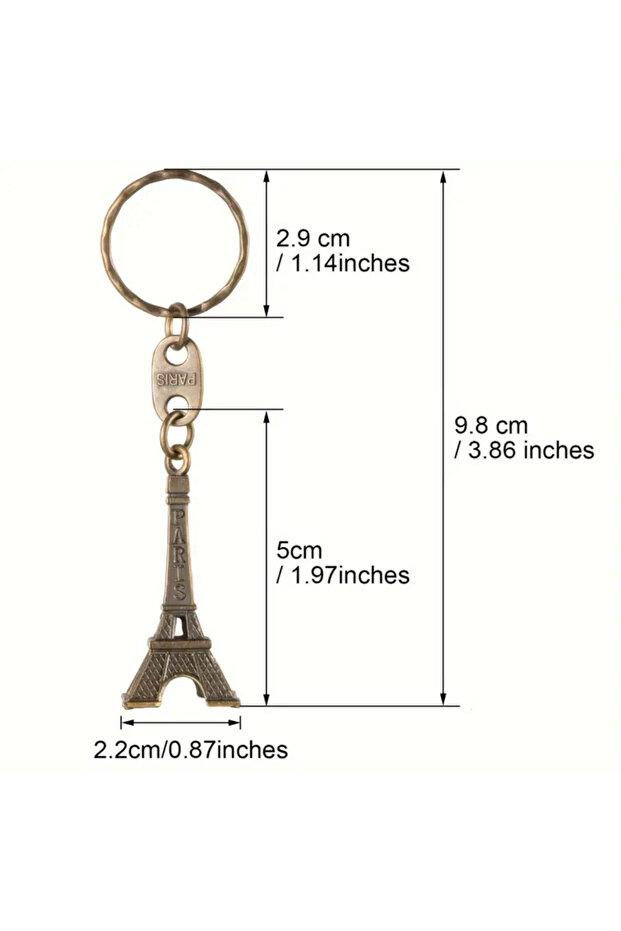 1 قطعة سلسلة مفاتيح برج إيفل الكلاسيكية - 3