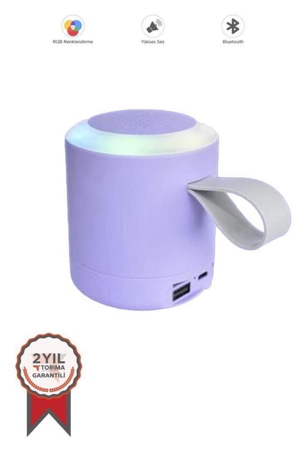 Bluetooth Hoparlör SD USB Destekli D24 Mor - 2