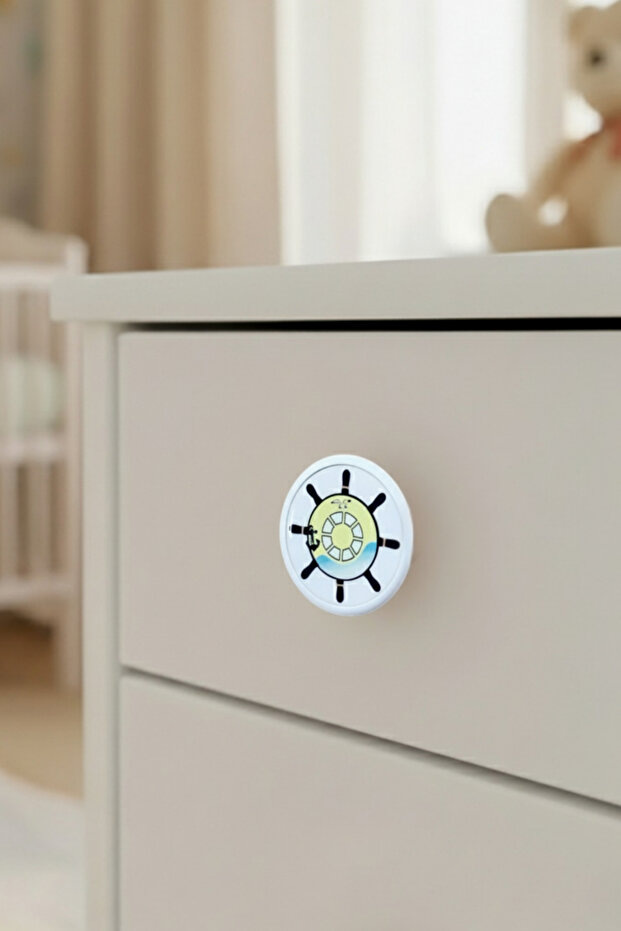 Sailor's Helm Children's Room Furniture Handle - 55 mm - Abs Plastic Single Knob Cabinet and Drawer Handle